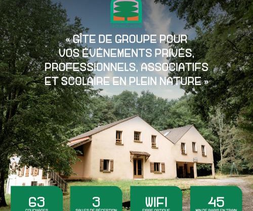 La Donaclaudré - Hébergement de groupe en pleine nature, idéal pour tous vos séjours ! 63 couchages - 2 grandes salles - Salle de jeux - Cuisine professionnelle - Accessible facilement - Localisation attractive -Proche Paris & Disney