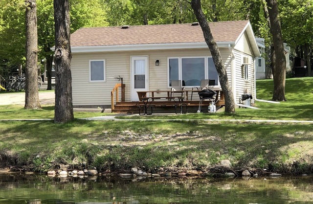 Lake Miltona, MN Weekly Rental Cabin is located right on the beach.