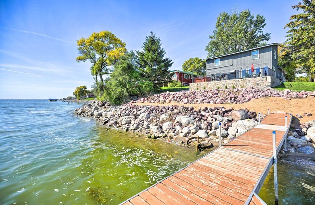 Lakefront Cabin w/Patio & Views in Lake Norden