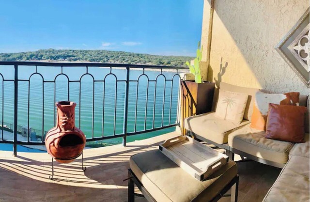 Lakefront Hill Country Hacienda on Lake Travis with Heated Indoor Pool!