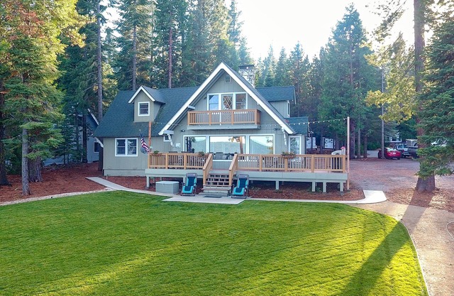 Lakefront Home at Lake Almanor West with Large Deck, Dock and Beautiful Views!