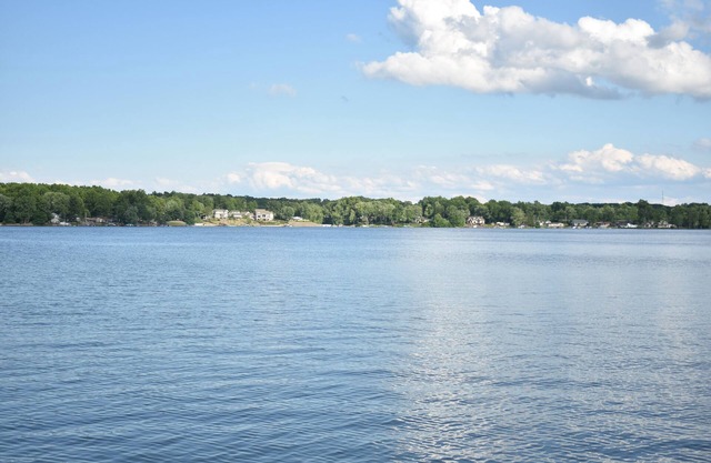 Lakeside living awaits at beautiful Lake Milton, OHn with dock across the street