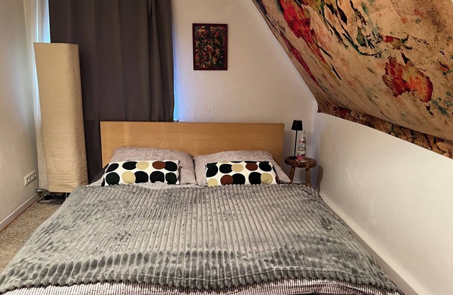 Large ecological vacation apartment in old attic building with beautiful garden 3-6 persons
