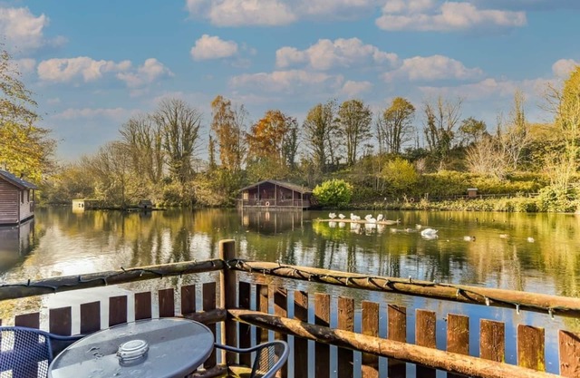 Large modern studio lodge with one double.