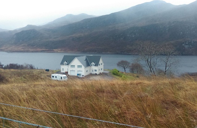 Large newly built luxury property with superb views of Kintail, close to Skye
