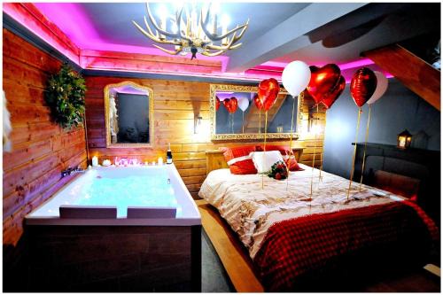 Le Chalet romantique, SPA XXL, Écran cinéma, Lit king size, cascade d'eau