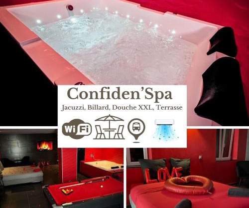 Le Confiden'spa Loft 55m2 Jacuzzi - Billard - Cheminée - Terrasse