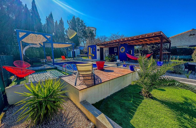 Le Petit Majorelle Français, with swimming pool and garden near city center