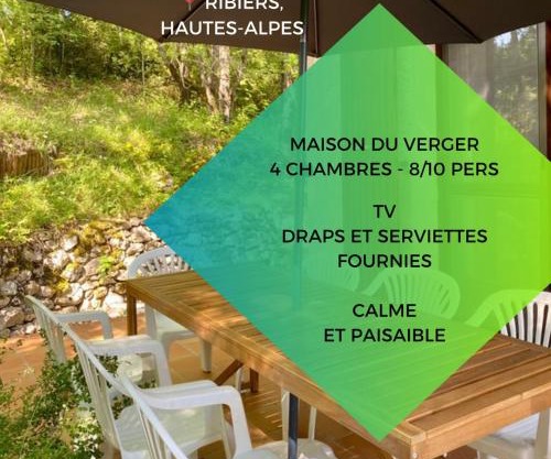 Le Verger de Jouère à Ribiers - Paisible - 10 personnes