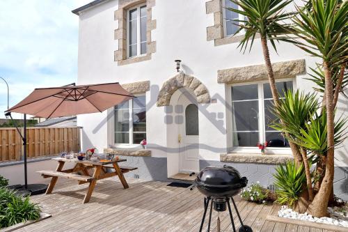 LocaLise - M5 - Maison de vacances sur le port de Lechiagat - terrasse entièrement close - Wifi inclus - Draps inclus - Animaux bienvenus