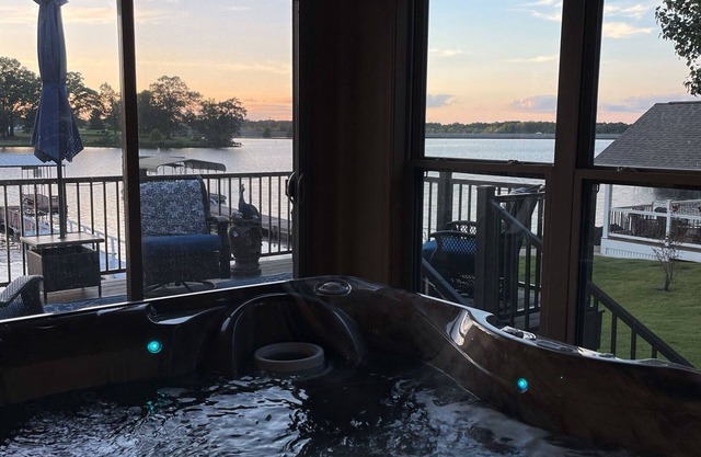 Location & views! Cozy but room for 10. Outdoor firepit & 2 covered boat slips.