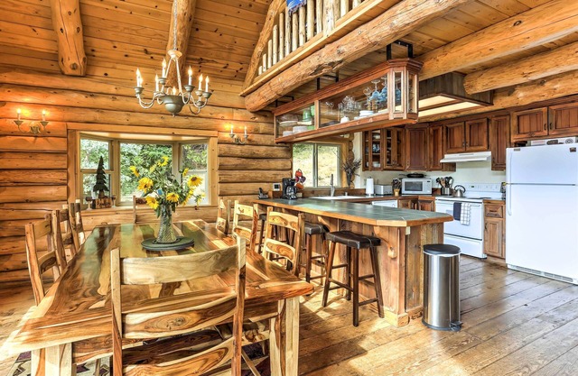 Log Home on 60 Private Acres By Mt Shasta Ski Park