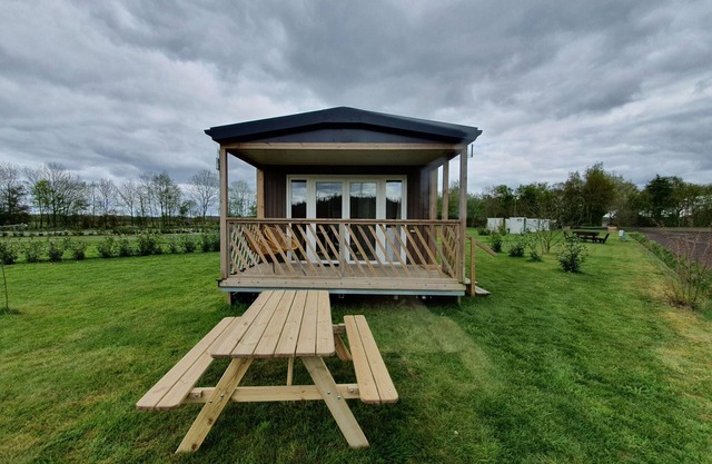 Lovely chalet in Schoonloo with patio