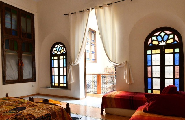 Luxurious guest room in a traditional Riad -3 beds