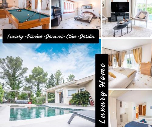 Luxury Home -Villa-Piscine-Jacuzzi-Famille-Table de billard - Top Pros ServicesConciergerie