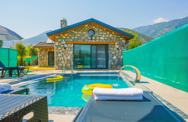 Luxury Stone House with Heated indoor Pool Sauna and Turkish Bath in Fethiye