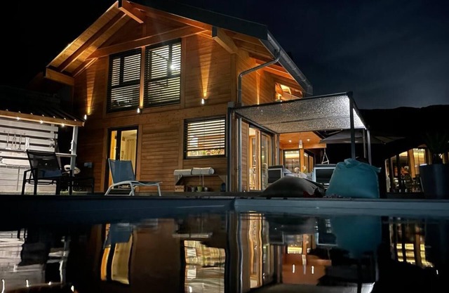 Magnificent chalet in the Alps near the ski resorts in a green setting