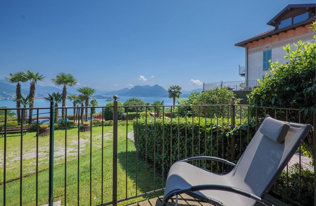 Magnificent apartment in the dépendance of a prestigious art nouveau villa with pool