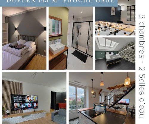 Magnifique Duplex de 135 m2 pour vos séjours jusqu'à 10 à Lourdes