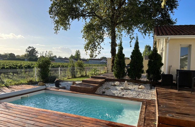 Maison Bellevue, 6p View of vineyards Heated swimming pool