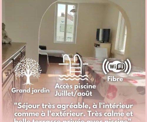 Maison cosy à la campagne, piscine et tranquillité