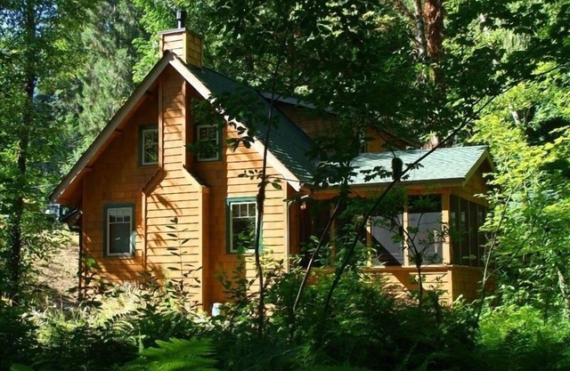 McKenzie Riverfront Cabin big screened-in porch, 1/2mi to Mckenzie River Trail