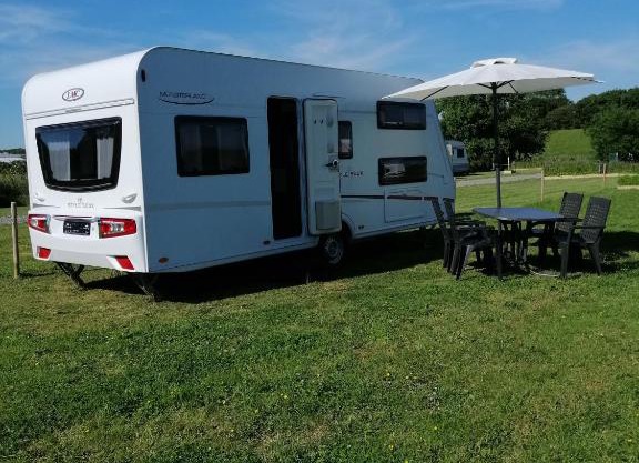 Mietwohnwagen auf dem Campingplatz Westerkoog bei Büsum