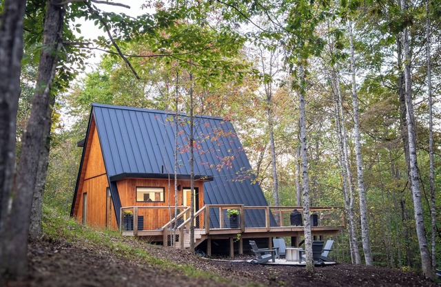 Modern A Frame, Prime Location, 6-Acres, Fire Pit, Hot Tub, King Bed, Pets Ok