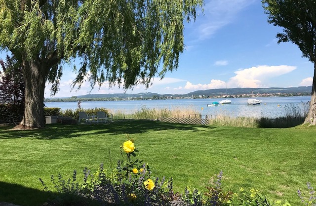 Modern beach house with direct lake access and private garden, newly renovated