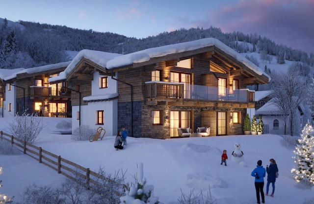Modern chalet with pine sauna by the ski lift