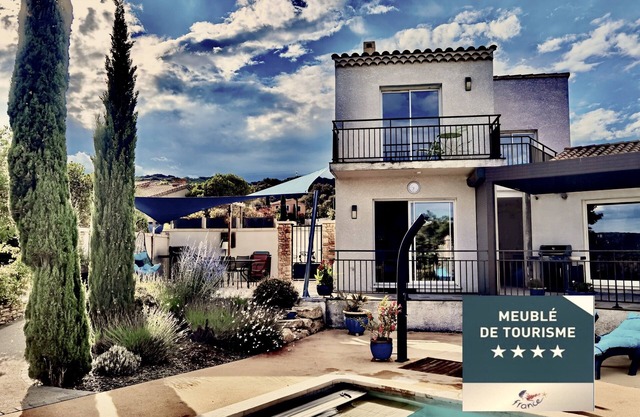 Modern cottage with panoramic views across the Cèze Valley - 16m private pool