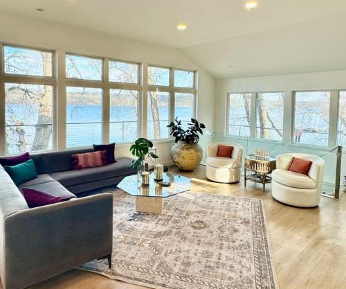 Modern Home with private beach on St. Croix River