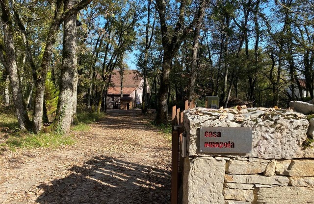 Modern house in quiet country setting in charming Lot village.