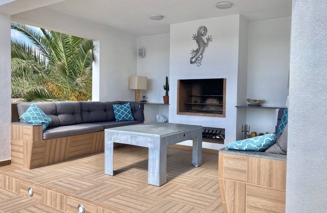 Modern, spacious, private, views of olive groves and sunset from pool house