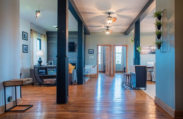 Modern, upscale loft located in Portsmouth, Ohio.