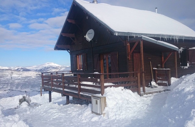 Mountain chalet at the foot of the slopes in Camurac, heart of the Cathar country