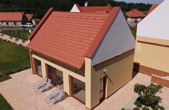 Near forest with saunas and fire place