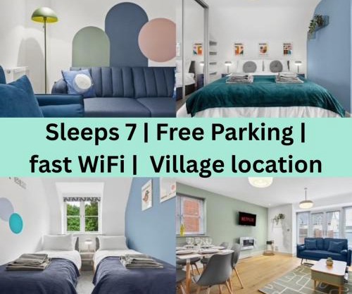 NEC Birmingham Airport Modern Village Retreat, Sleeps 7, Free Parking