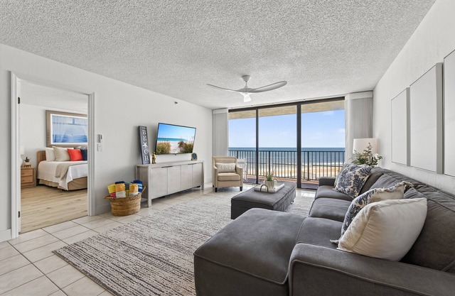 New Listing! Updated direct oceanfront condo with a pool, hot tub, and garage parking