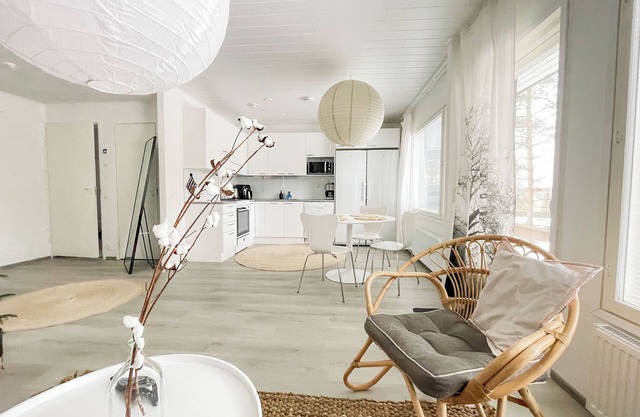 New one-bedroom apartment in the heart of Finland, in a beautiful small village.