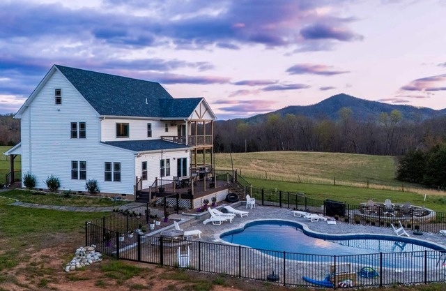 NEW! Secluded Farmhouse + Solar Heated Pool + Firepit