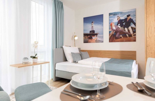 Newly built residential complex, modern furnishings.