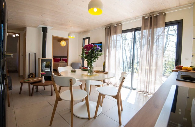 Nice stone and wood house with swimming pool for 2 people - L'Ôlive