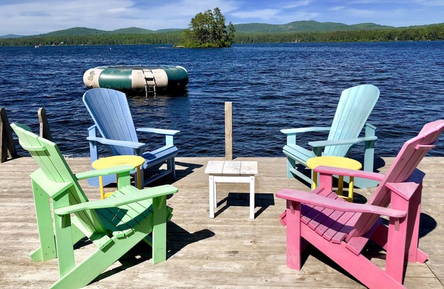 **Now with A/C** Large Silver Lake Waterfront with Private Beach & Dock