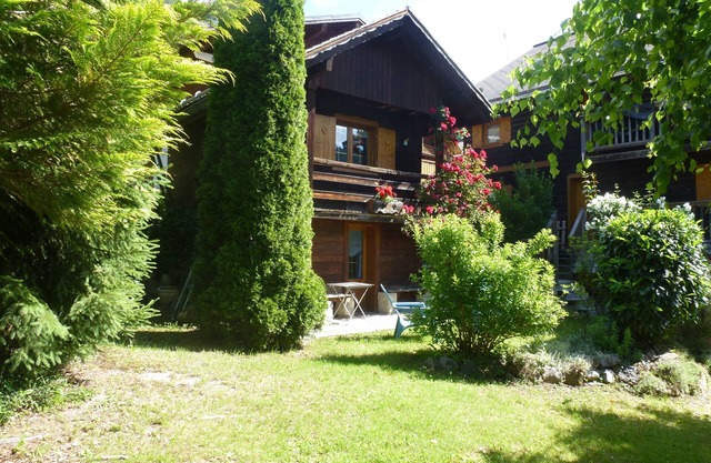 old ,small ,typical chalet in the center of a mountain village :Le Grand Bornand