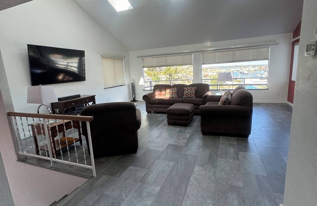 Overlook the Winchester Bay Harbor from the spacious 3rd Level!