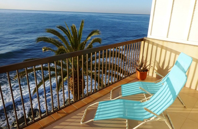 Palm Garden, large Pool, nice local Beach, beautiful View @ Barcelona's door