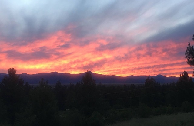 Panoramic view ranch house near Crater Lake