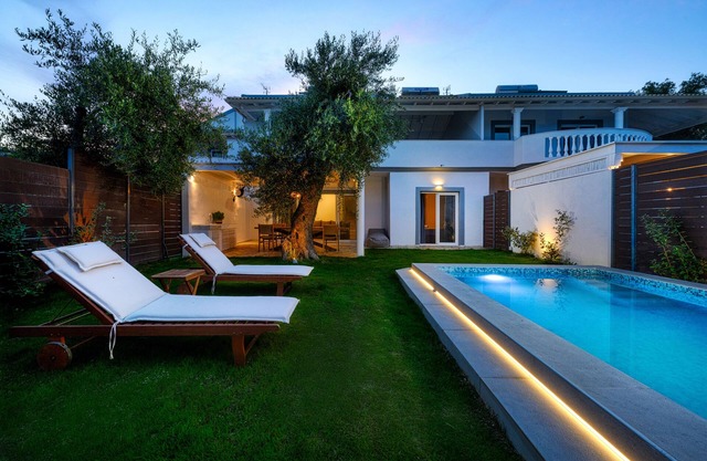 Playia Villa II is an Neoclassical villa built on the highest point of Petriti.