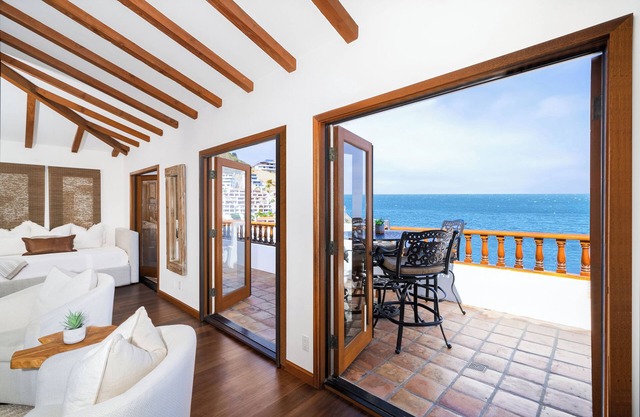 Premium Panoramic Ocean Views from Corner Unit with Fireplace & Golf Cart